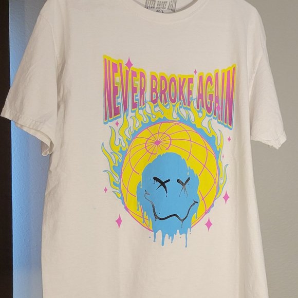 NBA YOUNG BOY - NEVER BROKE AGAIN BLUE FACE-  WHITE LOGO TSHIRT-COOL DESIGN - Picture 3 of 6